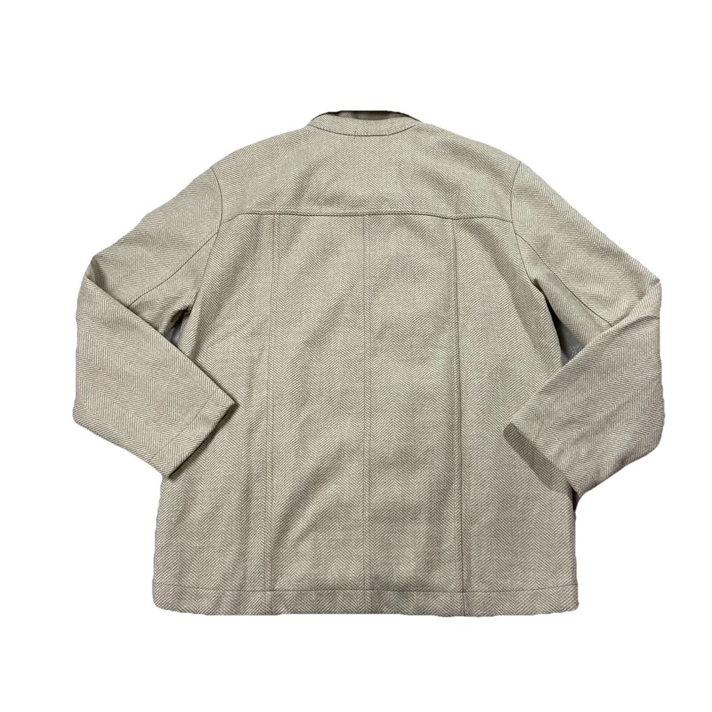 Banana Republic Beige Herringbone Moto Jacket Mid-weight Classic Preppy Womens L - Picture 8 of 8